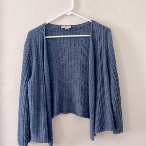 Loft Sweaters | Loft Outlet Open Front Knit Cardigan Blue Size M